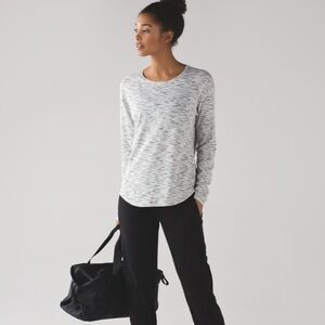 Lululemon Lost In Pace‎ Long Sleeve Tiger Space Dye Black White cons